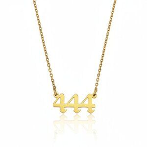 Angel Number 444 Protection Stainless Steel Necklace